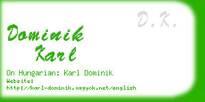 dominik karl business card